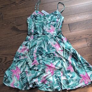 Old Navy Green and Pink Floral Dress